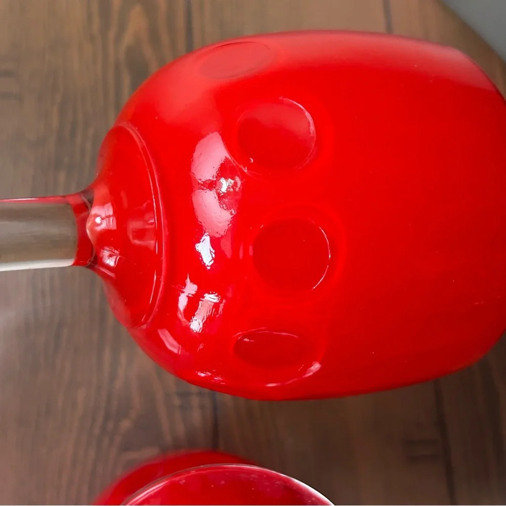 2 Hand-Blown Goblet / Glass Hoffman House Style